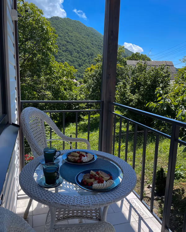 Веранда ЭкоДом в горах Сочи